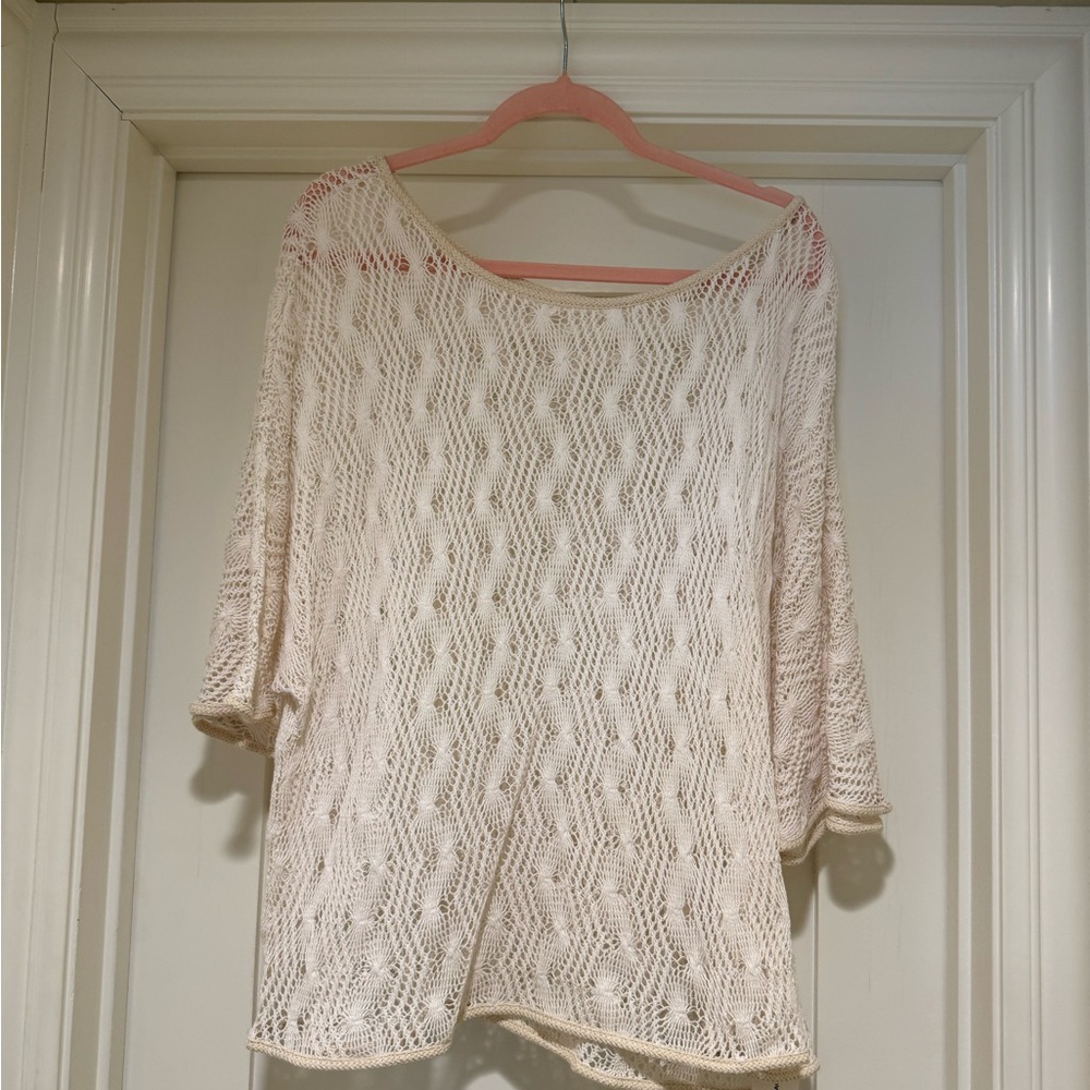 Bloom Chic Cream Knit Sweater